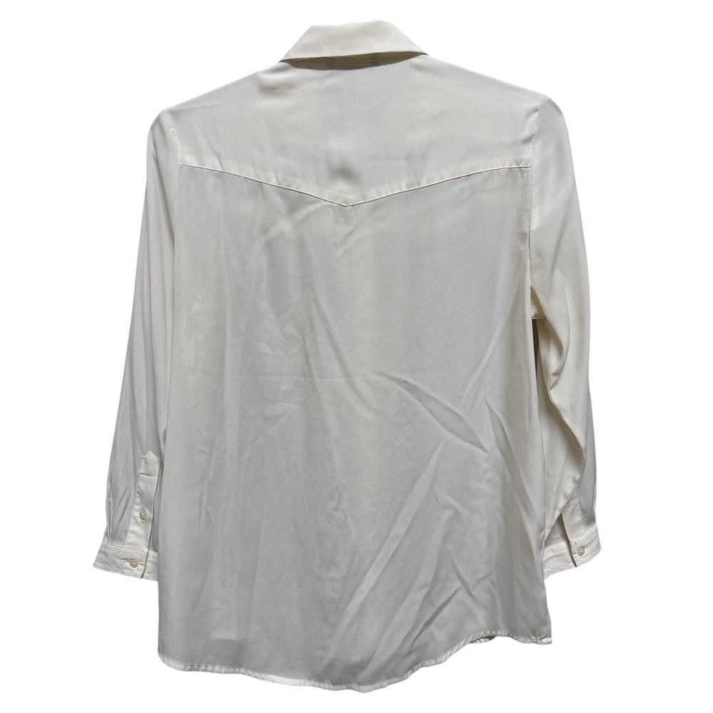 American Eagle (Cream) Studded Western Blouse Womens Medium - Picture 2 of 8